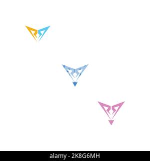 Buchstabenbuchstaben Initialen Monogramm Logo RR, R , R und P Stock Vektor