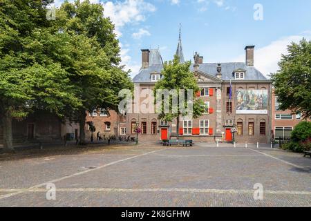 Gravensteen, Universität im Zentrum der historischen niederländischen Stadt Leiden. Stockfoto