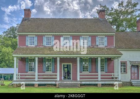 Fort Defiance, das historic18.. Jahrhundert Haus von General William Lenoir in Lenoir, North Carolina. Stockfoto