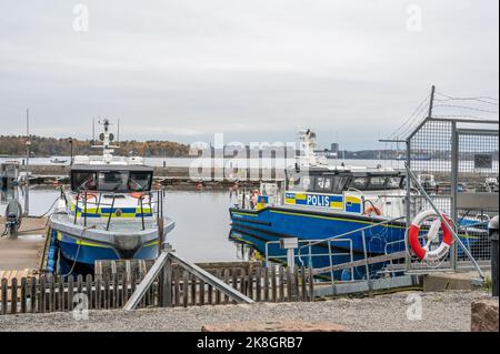 Der Hafen von Nacka Strand in Stockholm, Schweden Stockfoto