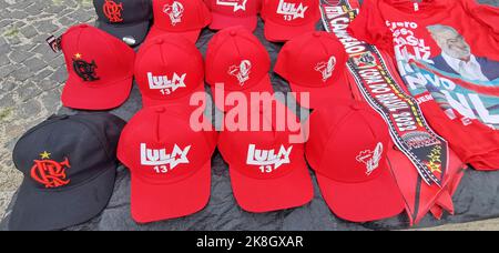 TREFFEN VON LULA-ANHÄNGERN IN DER STADT RIO DE JANEIRO Stockfoto