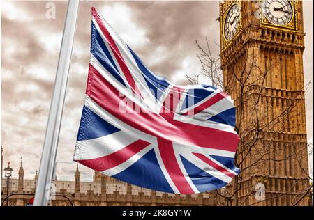 Konservative: Großbritannien dazu bringen, die Konservative Partei, offiziell die Konservative und Unionistische Partei, auch umgangssprachlich als die Tories bekannt, zu bewegen, Stockfoto