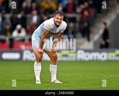 Eccles, Vereinigtes Königreich. 23. Oktober 2022. Premiership Rugby. Sale V Harlequins. AJ Bell Stadium. Eccles. Andre Esterhuizen (Harlequins) während des Sale V Harlequins Gallagher Premiership Rugby-Spiels. Kredit: Sport In Bildern/Alamy Live Nachrichten Stockfoto