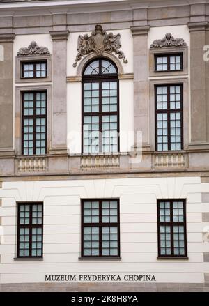 Teilansicht des Gebäudes des Frederic Chopin Museums, Warschau, Polen. Stockfoto