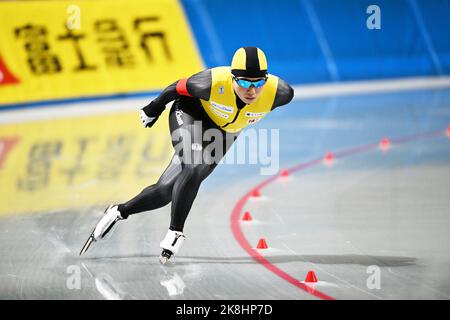 Nagano, Japan. Kredit: MATSUO. 22. Oktober 2022. Rin Kosaka Eisschnelllauf : die 29. All Japan Eisschnelllauf-Einzeldistanz-Meisterschaften der Frauen 3000m bei der M-Wave in Nagano, Japan. Kredit: MATSUO .K/AFLO SPORT/Alamy Live Nachrichten Stockfoto