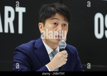 Tokio, Japan. 21. Oktober 2022. Kazumasa Ashihara Handball : 2024 Neue Japan Handball League Anmeldung Team Ankündigung Pressekonferenz in Tokio, Japan . Kredit: YUTAKA/AFLO SPORT/Alamy Live Nachrichten Stockfoto