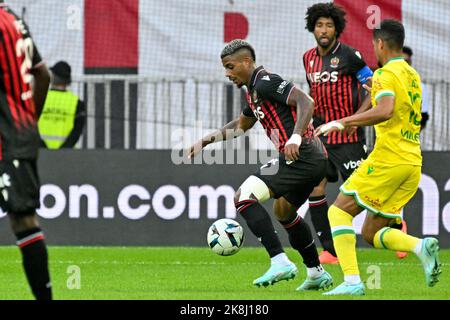 OGC Nice gegen FC Nantes am 23. Oktober 2022 in Nizza, Frankreich. Foto von Lionel Urman/ABACAPRESS.COM Stockfoto