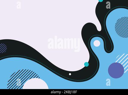 Abstraktes, fluides, farbenfrohes, organisches Vorlagendesign mit geometrischem Dekorationskunstwerk. Überlappendes Design für Vorlagenhintergrund. Vektor Stock Vektor