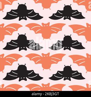 Halloween Fledermaus Hintergrund Muster. Vektorgrafiken für Feiertage. Stock Vektor