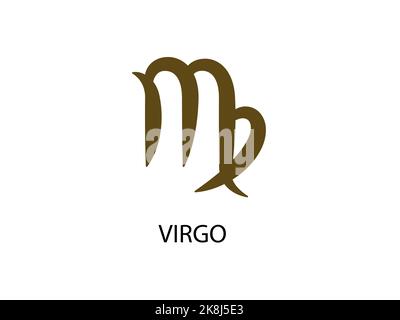 Jungfrau Symbol des Horoskops. Sternzeichen. Vektor-Illustration von astrologischen Zeichen für Kalender, Horoskop isoliert auf einem Hintergrund Stock Vektor