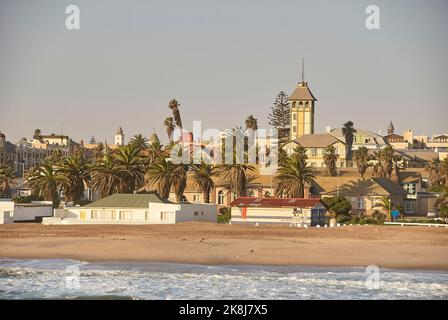 Swakopmund, Namibia - Skyline von 07 18 2013 Stockfoto