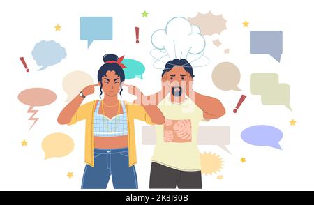 Fake News und Desinformation von Menschen Vektor Stock Vektor