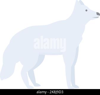 Polar Wolf Symbol Cartoon-Vektor. Arktisches Tier. Alaska-Tier Stock Vektor