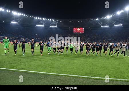 Rom, Italien. 23. Okt, 2022. Während der italienischen ' Serie Ein Spiel zwischen Roma 0-1 Napoli im Olimpic Stadium am 23. Oktober 2022 in Roma, Italien. Kredit: Maurizio Borsari/AFLO/Alamy Live Nachrichten Gutschrift: Aflo Co. Ltd./Alamy Live Nachrichten Stockfoto