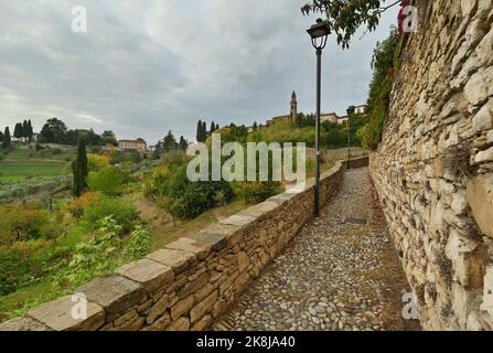 Mittelalterliche Steintreppe 'Scorlazzino' in Bergamo, Lombardei Italien Stockfoto