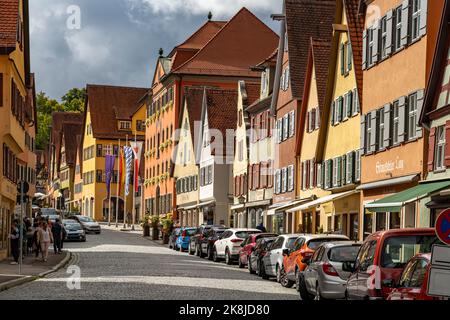 Die Altstadt in Dinkelsbühl, Mittelfranken, Bayern, Deutschland | die Altstadt in Dinkelsbühl, Mittelfranken, Bayern, Deutschland, Europa Stockfoto