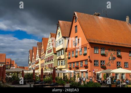 Die Altstadt in Dinkelsbühl, Mittelfranken, Bayern, Deutschland | die Altstadt in Dinkelsbühl, Mittelfranken, Bayern, Deutschland, Europa Stockfoto