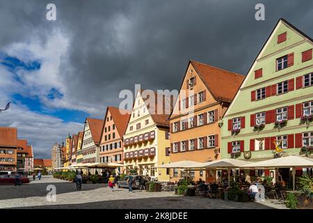 Die Altstadt in Dinkelsbühl, Mittelfranken, Bayern, Deutschland | die Altstadt in Dinkelsbühl, Mittelfranken, Bayern, Deutschland, Europa Stockfoto