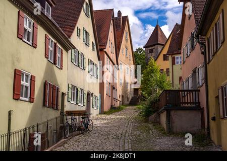 Die Altstadt in Dinkelsbühl, Mittelfranken, Bayern, Deutschland | die Altstadt in Dinkelsbühl, Mittelfranken, Bayern, Deutschland, Europa Stockfoto