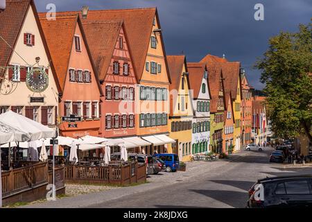 Die Altstadt in Dinkelsbühl, Mittelfranken, Bayern, Deutschland | die Altstadt in Dinkelsbühl, Mittelfranken, Bayern, Deutschland, Europa Stockfoto