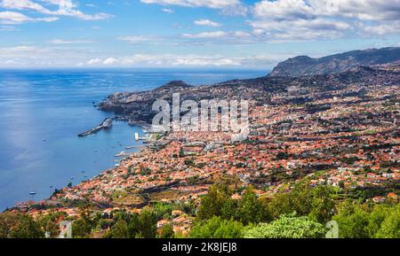 Funchal Stadt am Tag in Madeira, Portugal Stockfoto