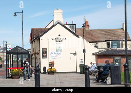 Der Gibraltar Rock, Tynemouth, Northumberland, Tyne und Wear Stockfoto