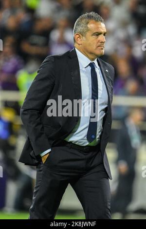 Florenz, Italien. 22. Oktober 2022. Inter's Massimiliano Farris Zweiter Trainer während ACF Fiorentina vs Inter - FC Internazionale, italienische Fußballserie A Spiel in Florenz, Italien, Oktober 22 2022 Quelle: Independent Photo Agency/Alamy Live News Stockfoto