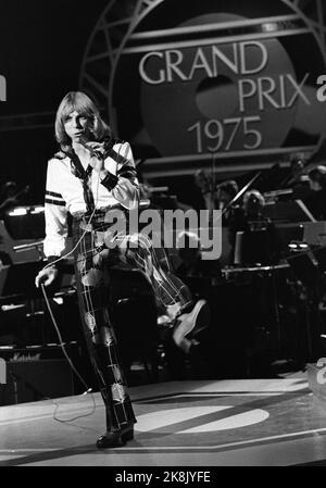 Oslo 26. Januar 1975. Norwegian Melody Grand Prix, Hier Jahn Teigen. Foto: Arild Hordnes / NTB / NTB Stockfoto