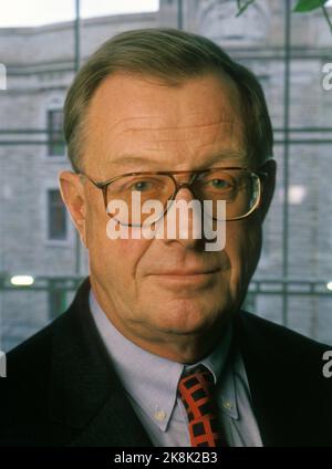 Oslo Januar 1995 Einar Fredrik Nagell-Erichsen / Tinius Nagell-Erichsen. F. 1934, Betriebswirt und Medieninhaber. Leiter der Sauses in Aftenposten 1966, Disponent World Gang 1968 73, CEO. Aftenposten 1970 83. Größter Aktionär (25 %) und Chairman 1989/2002 in der Schibsted ASA. Foto: Gunnar Lier / NTB Stockfoto