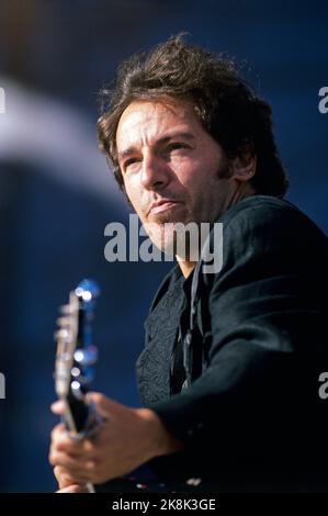 Oslo 19880727. Bruce Springsteen auf der Bühne während des Konzerts im Valle Hovin. Foto Eystein Hanssen / NTB / NTB Stockfoto