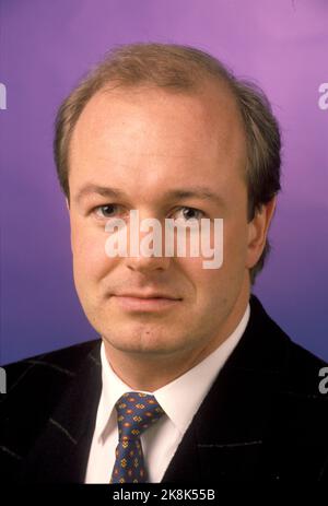 Oslo 1994 Porträt des Wirtschaftswissenschaftlers und Investors Einar Chr. Nagell-Erichsen. Foto: Knut Falch / NTB Stockfoto