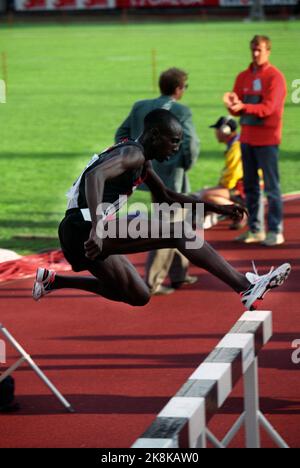 Oslo 21. Juli 1995. Moses Kiptanui, 3000 Meter Hecke, Bislett Games. Foto; Cornelius Poppe / NTB Stockfoto