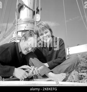 Axel Jensen, der Autor von Oslo 19590606, hat sich in Griechenland niedergelassen, ist aber derzeit mit seiner Frau Marianne in Oslo zu Besuch, um ihren neuen Roman „Line“ zu veredeln. Foto: Sverre A. Børretzen / Aktuell / NTB Stockfoto