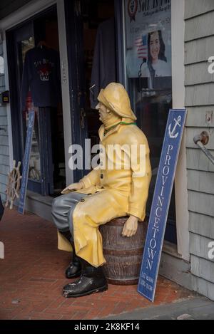 Fischerstatue in Provincetown, Cape Cod, Massachusetts Stockfoto