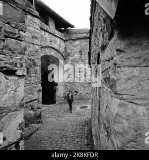 Halden 19610617. 'Jungfrau in der Höhe' Festung Fredriksten in Halden. 300. Jubiläum 2. Mai 1961. Foto: Aage Storløkken / Aktuell / NTB Stockfoto