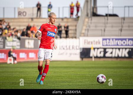 Horsens, Dänemark. 23. Oktober 2022. Oliver Sonne (5) aus Silkeborg, DER WÄHREND des Superliga-Spiels 3F zwischen AC Horsens und Silkeborg IN der Nordstern Arena Horsens in Horsens gesehen wurde. (Foto: Gonzales Photo/Alamy Live News Stockfoto