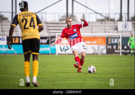 Horsens, Dänemark. 23. Oktober 2022. Tobias Salquist (20) aus Silkeborg, DER 3F beim Superliga-Spiel zwischen AC Horsens und Silkeborg IN der Nordstern Arena Horsens in Horsens zu sehen war. (Foto: Gonzales Photo/Alamy Live News Stockfoto