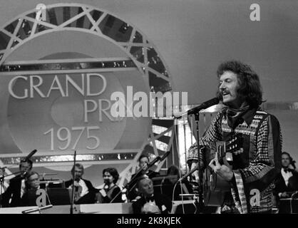 Oslo 26. Januar 1975. Norwegian Melody Grand Prix, Hier Øystein Sunde. Foto: Arild Hordnes / NTB / NTB Stockfoto