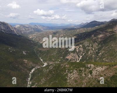 Gola di Gorropu. Berühmte und beeindruckende Schlucht in den Bergen von Sardegna, Italien. Wandernationalpark. Stockfoto