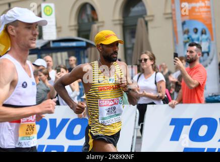 Amana PETROS (GER/ 4.. Platz) Action, Männer-Marathon, am 15.. August 2022 Leichtathletik-Europameisterschaften 2022 in München/Deutschland vom 15.. August. - 08/21/2022 Stockfoto