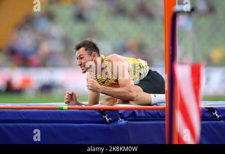 Niklas KAUL (GER) Hochsprung-Zehnkampf, auf 15.08.2022 Leichtathletik-Europameisterschaften 2022, Europameisterschaften, ab 15,08. - 21.08.2022 in München. Stockfoto