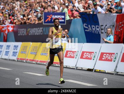 Amana PETROS (GER/ 4.. Platz) Action, Männer-Marathon, am 15.. August 2022 Leichtathletik-Europameisterschaften 2022 in München/Deutschland vom 15.. August. - 08/21/2022 Stockfoto