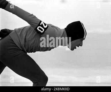 Oslo 19700115 WM auf Schlittschuhe, schnelle Rennen, in Bislett. Hier die niederländische CEE-Region Verkerk in Aktion. Er war insgesamt Nr. 3. Foto: NTB / NTB Stockfoto