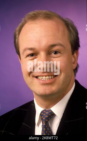 Oslo 1994 Porträt des Wirtschaftswissenschaftlers und Investors Einar Chr. Nagell-Erichsen. Foto: Knut Falch / NTB Stockfoto