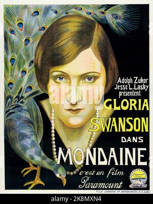 Fine Manners USA, 1926 Regie: Richard Rosson Gloria Swanson Französisches Plakat Stockfoto