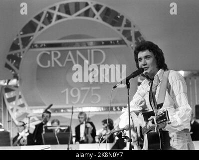 Oslo 26. Januar 1975. Norwegian Melody Grand Prix, Hier Benny Borg. Foto: Arild Hordnes / NTB / NTB Stockfoto