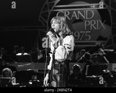 Oslo 26. Januar 1975. Norwegian Melody Grand Prix, Hier Jahn Teigen. Foto: Arild Hordnes / NTB / NTB Stockfoto