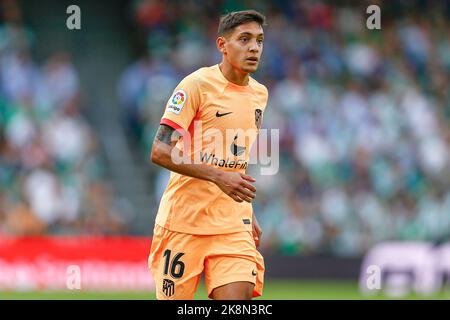 Nahuel Molina von Atletico de Madrid während des La Liga-Spiels zwischen Real Betis und Atletico de Madrid spielte am 23. Oktober 2022 im Benito Villamarin-Stadion in Sevilla, Spanien. (Foto von Antonio Pozo / PRESSIN) Stockfoto