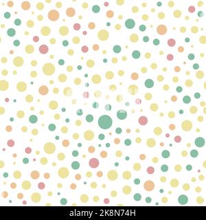 Nahtloser Vektorhintergrund mit farbigen Zufallselementen. Abstraktes Ornament. Abstraktes Nahtmuster Stock Vektor