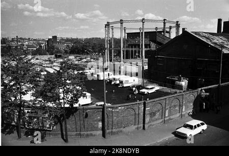 Oslo Juni 1968 Fast einhundert Zigeuner kamen im Frühjahr 1968 nach Oslo. Sie erhielten einen Platz auf dem Gasplot in Oslo East. Foto: Sverre A. Børretzen / Aktuell / NTB Stockfoto